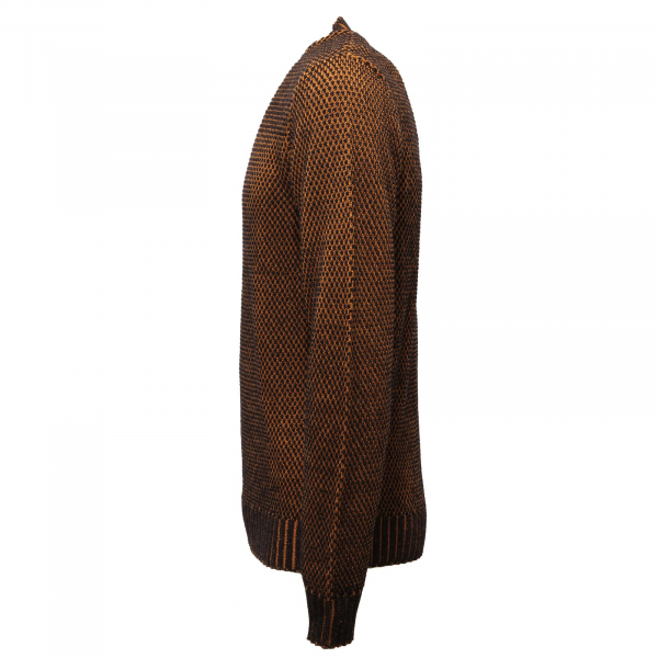 3788AB maglione uomo BECOME mix wool armaturato yellow/black sweater men