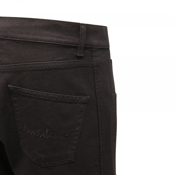 3802AQ jeans uomo MOSCHINO COUTURE man garment dyed trousers