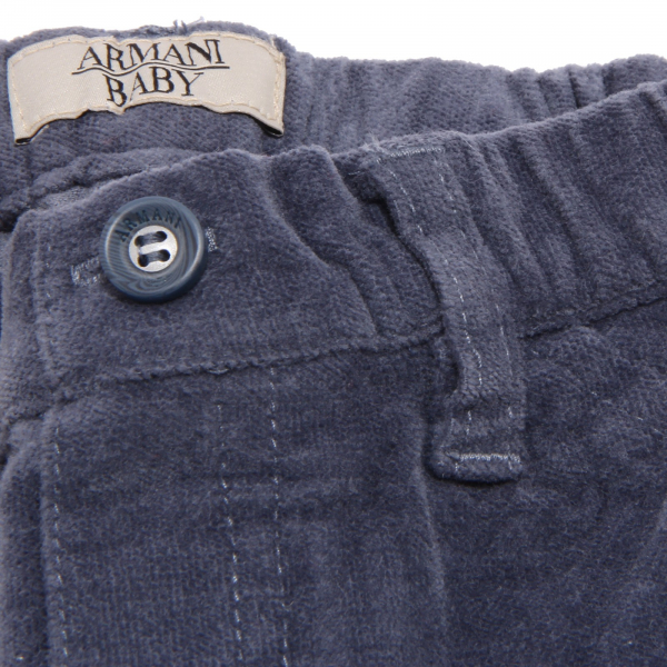 3803V pantalone bimbo ARMANI BABY   blue velvet trouser boy kid