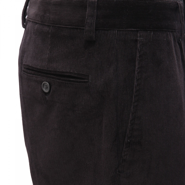 3825AF pantaloni uomo DOLCE & GABBANA black corduroy trouser man