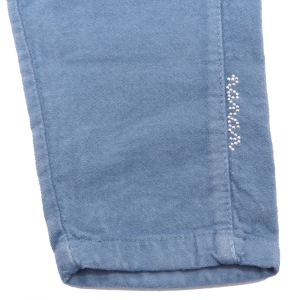 3838AL pantalone bimba girl NANAN kids velvet trousers avio