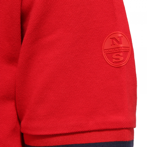 3857X polo uomo NORTH SAILS maglia red cotton polo-shirt man