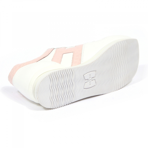 3865J sneaker donna white/pink HOGAN H222 H cocconut effect shoe woman