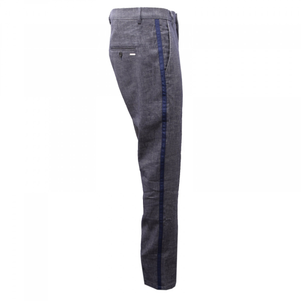 3897AG pantalone uomo AGLINI ROY blue cotton/linen trouser man