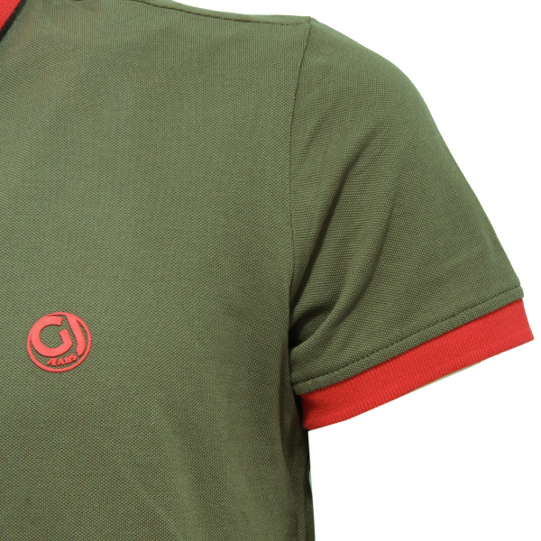 3901X polo uomo GAUDI green cotton polo-shirt men