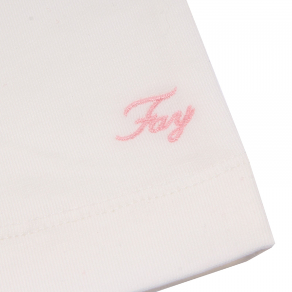3946V leggins bimba FAY bianco pantalone cotone pant kid girl