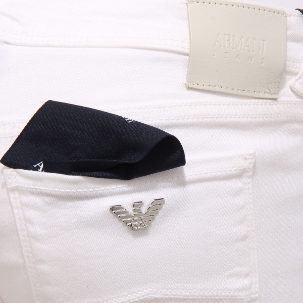 3949Z pantalone donna ARMANI JEANS J28 SKINNY FIT white jeans woman
