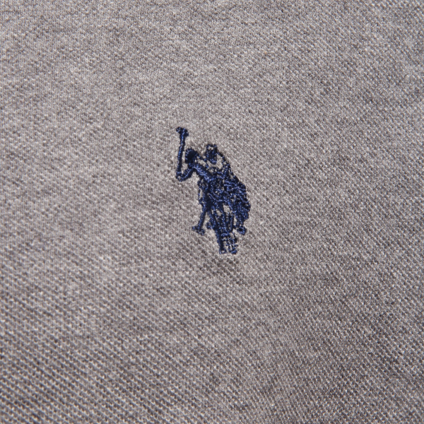 3960K polo uomo U.S. POLO ASSN. grey melange cotton t-shirt man
