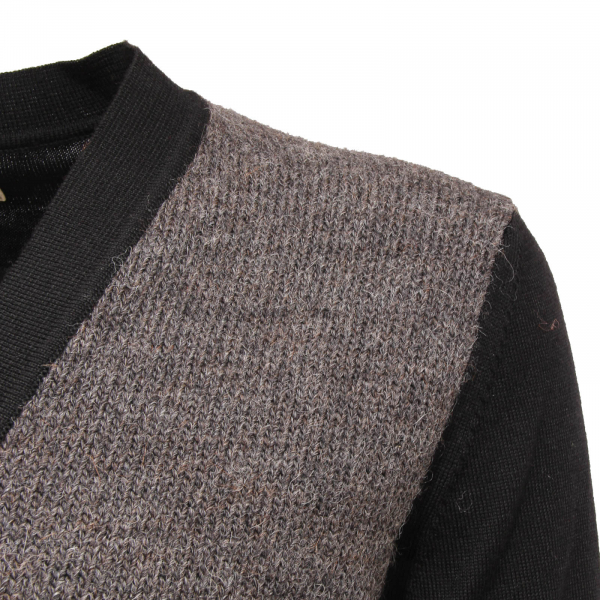 3989AP cardigan uomo  OBVIOUS man sweater SLIM  black/grey