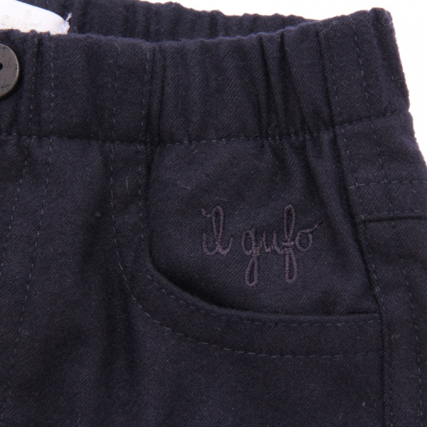 3999AL pantalone bimbo boy IL GUFO baby trousers blue