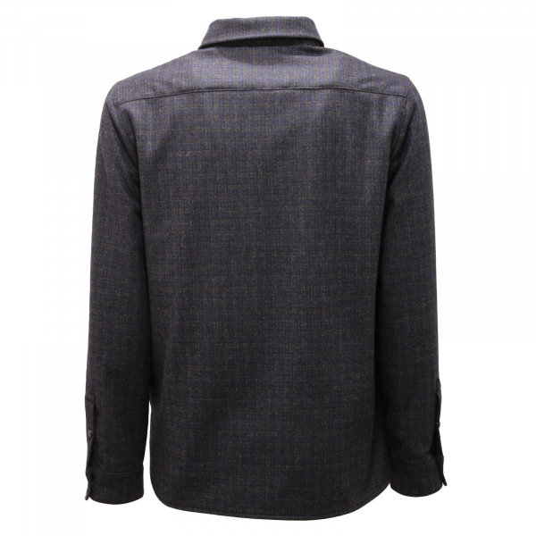 4001AP giacca camicia uomo MAZZARELLI CORTINA man jacket blue