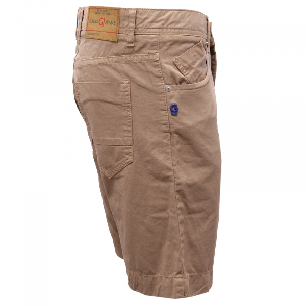4002AG bermuda uomo GAUDI' JEANS dark beige cotton short man