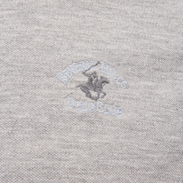 4004K polo uomo BEVERLY HILLS POLO CLUB grey cotton polo t-shirt man