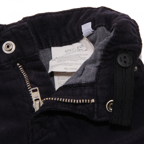 4007V pantalone bimba ARMANI BABY blu velluto pant velvet kid girl