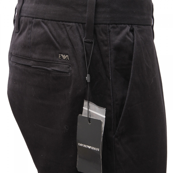 4020AE pantalone uomo EMPORIO ARMANI cotton black trouser man