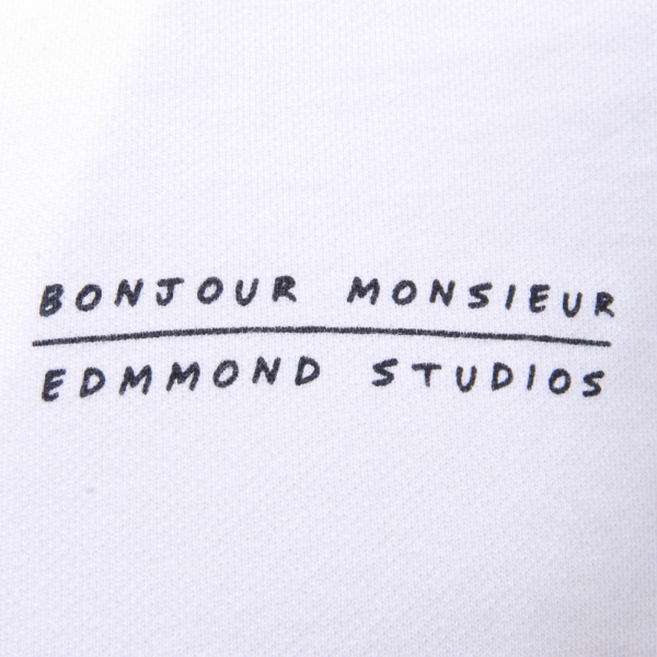 4021AH felpa uomo EDMMOND STUDIOS white cotton sweatshirt man
