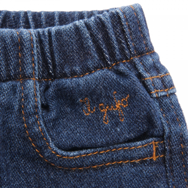 4069AL pantalone bimbo boy IL GUFO baby denim trousers blue