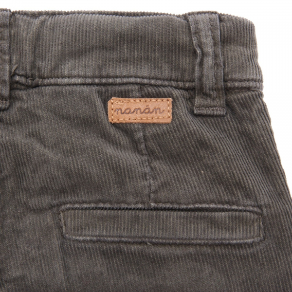 4076AL jeans velluto bimbo boy NANAN baby velvet trousers green