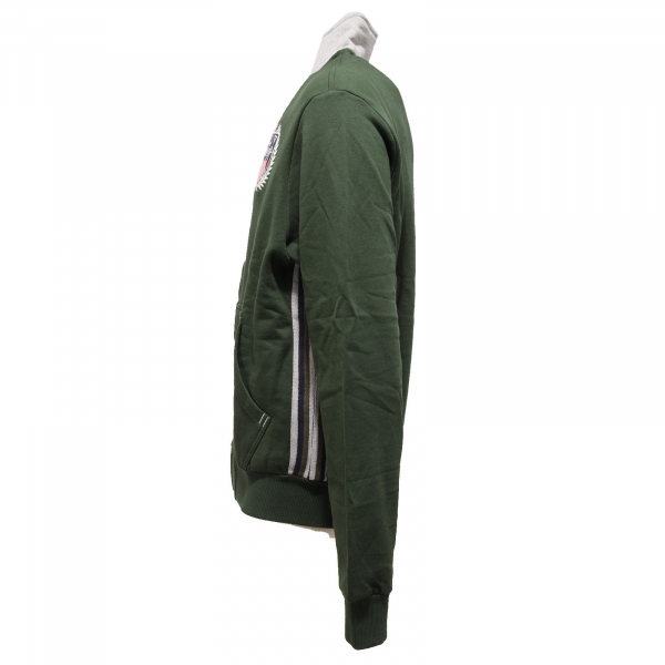 4117K felpa uomo BEVERLY HILLS POLO CLUB GREEN full zip sweatshirt man