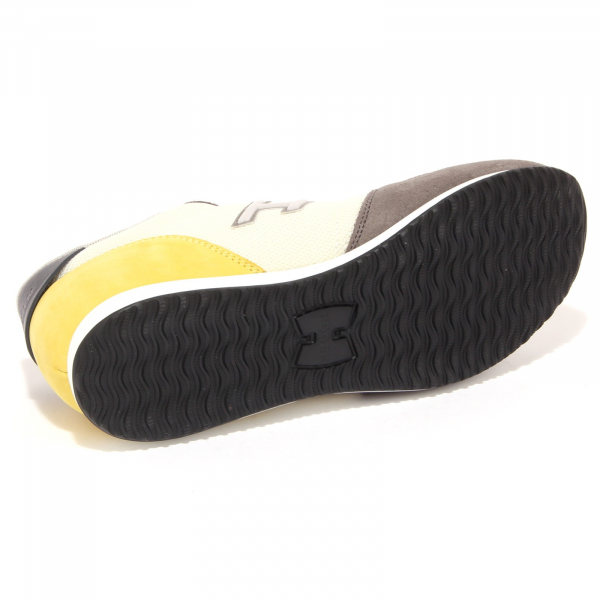 sneaker uomo HOGAN OLYMPIA X NEW grigio/giallo suede grey yellow shoe men