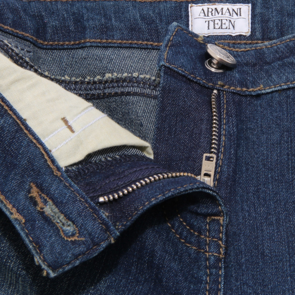 4137V pinocchietto jeans bimba ARMANI TEEN blu denim pant trouser girl