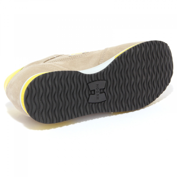   4139Q sneaker uomo HOGAN SLASH beige/giallo suede beige yellow shoe men
