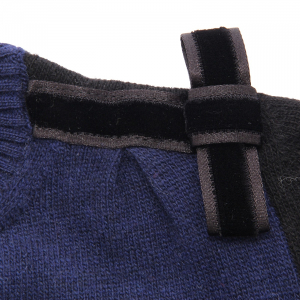 4152AL cardigan bimba girl LANVIN kids sweater blue/black