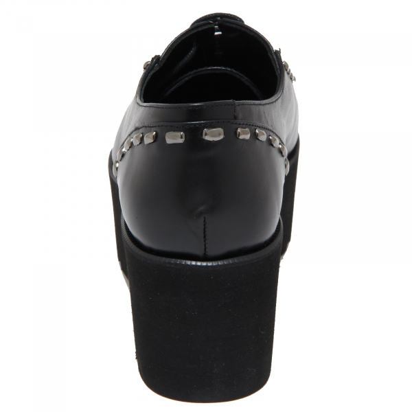 4155N scarpa allacciata PALOMITAS scarpe donna shoes woman nero