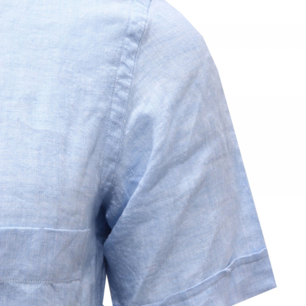 4190AH camicia uomo ALEX DORIANI (NO LABEL TAG) light blue shirt linen man