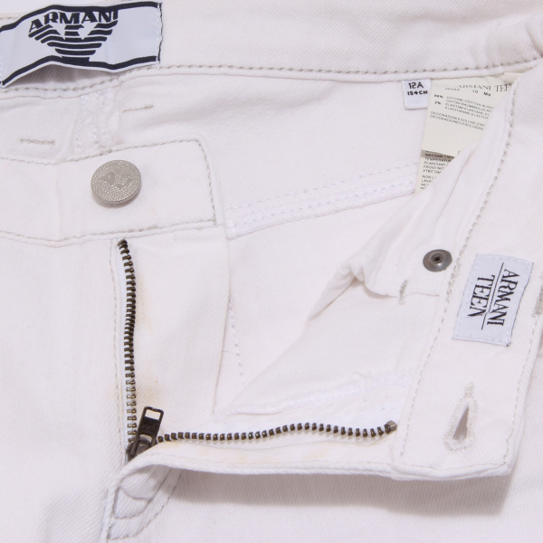 jeans bianco bimbo ARMANI TEEN pant trouser kid boy