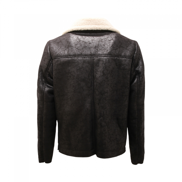 4246AR eco-montone uomo IMPERIAL eco-shearling jacket man black