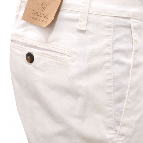 4287AF bermuda uomo FOUR.TEN off white stripes cotton short man