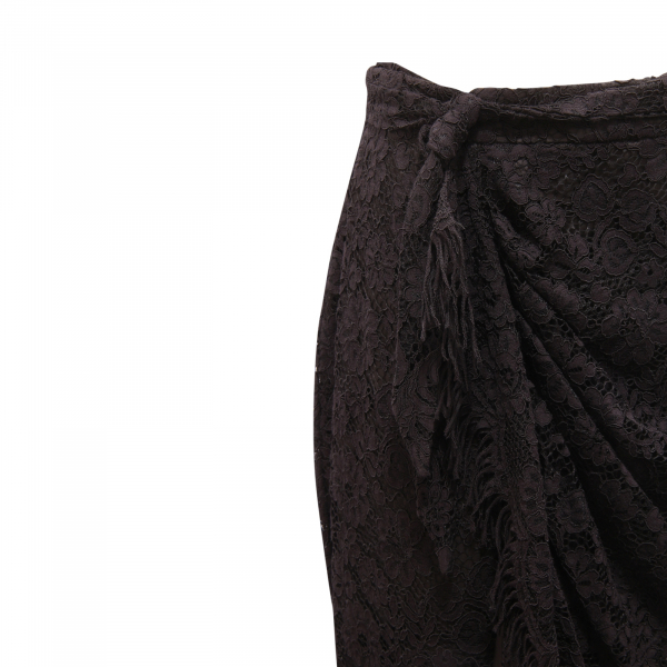 4292AZ GONNA DONNA PINKO WOMAN LACE SKIRT BLACK 