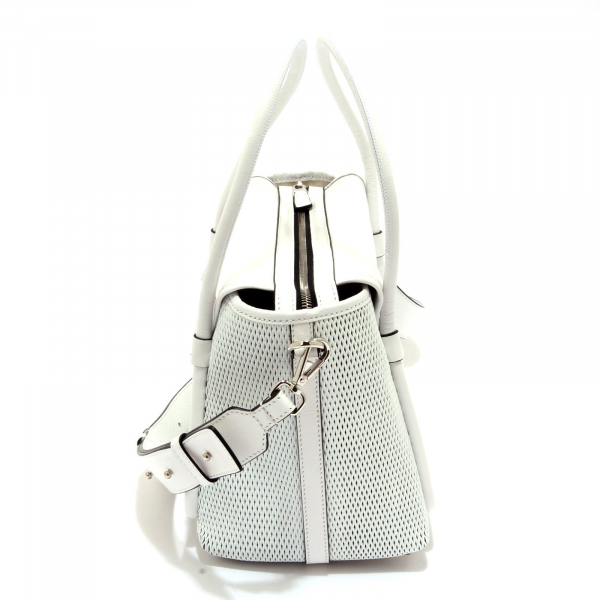 4301AG borsa bauletto donna HOGAN off white perforated leather bag woman