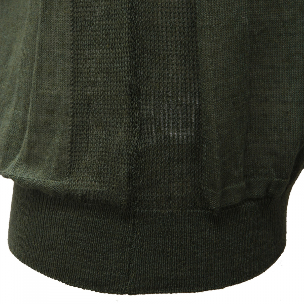 4308AD maglione uomo OFFICINA36 green viscose/linen slub sweater man