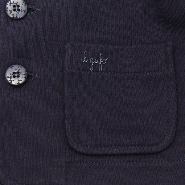 4331AN blazer felpa IL GUFO boy kid cotton jacket blue