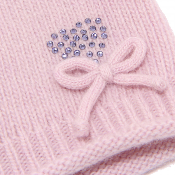 4345U cuffia neonata TOMAX BABY T. rosa lana hat wool baby