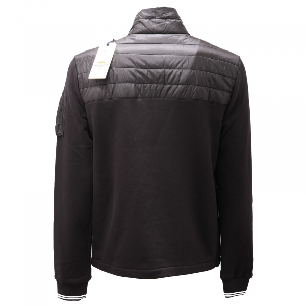 4367AE  giubbino in felpa uomo AERONAUTICA MILITARE black jacket man