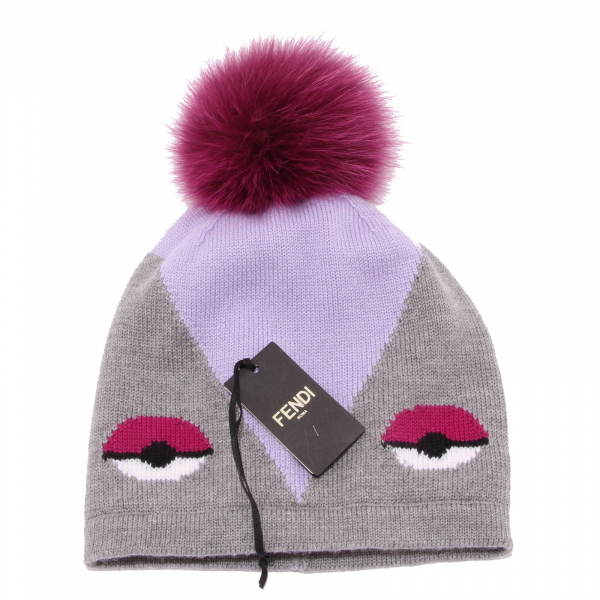 4395U cuffia bimba FENDI lana multicolor wool hat kid girl