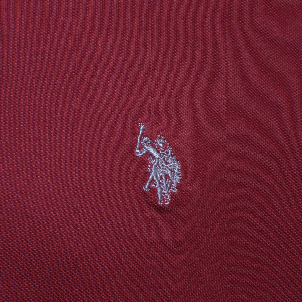 4403K polo uomo U.S. POLO ASSN. burgundy garment dyed t-shirt man