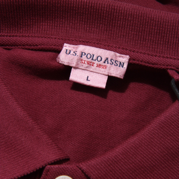 4403K polo uomo U.S. POLO ASSN. burgundy garment dyed t-shirt man
