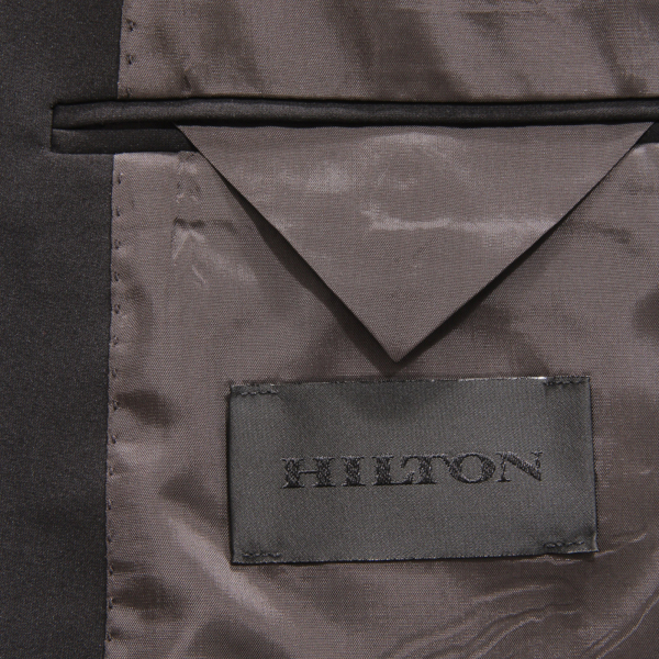 4409AU ABITO UOMO HILTON MAN SUIT BLACK DROP 8R