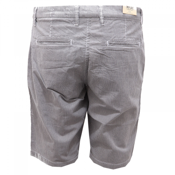 4413AF bermuda uomo IMPURE blue/white stripes cotton shorts man