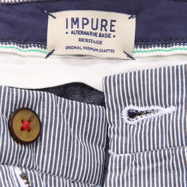 4413AF bermuda uomo IMPURE blue/white stripes cotton shorts man
