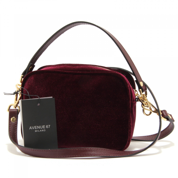 4422V pochette donna AVENUE 67 burgundy velvet hand bag woman