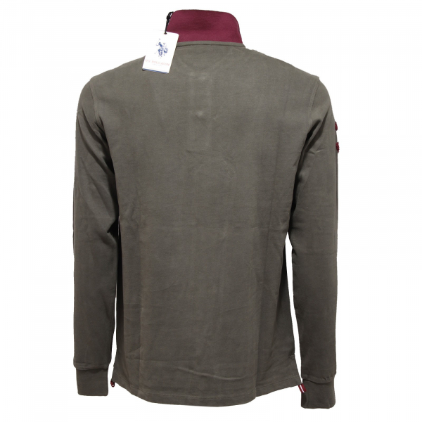 4423K polo uomo U.S. POLO ASSN. green delave' heavy cotton t-shirt man