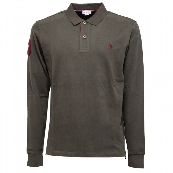 4423K polo uomo U.S. POLO ASSN. green delave' heavy cotton t-shirt man