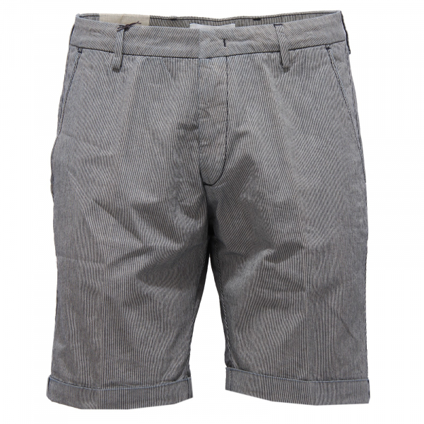 4429Z bermuda uomo MICHAEL COAL SLIM FIT blue stripes white cotton short man
