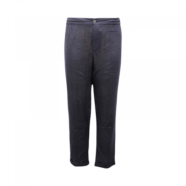 4430AT pantalone uomo ALPHA STUDIO man linen trousers blue