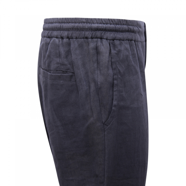 4430AT pantalone uomo ALPHA STUDIO man linen trousers blue